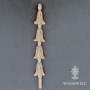 Wood Carved Decorative Column / Pillar 20cm. Χ 3cm