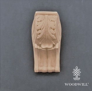 Wood Carved Decorative Column / Pillar 6cm. X 13.5cm