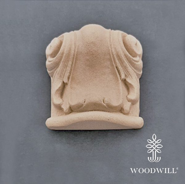 [801532] Wood Carved Decorative Column / Pillar 7.5 cm x 3.5 cm