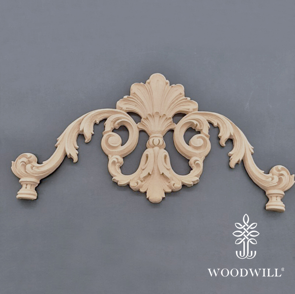 [801558] Wood Carving Decorative Center 37.5cm. x 21 cm