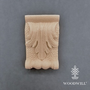 Wood Carved Decorative Column / Pillar 7cm. X 4.5cm