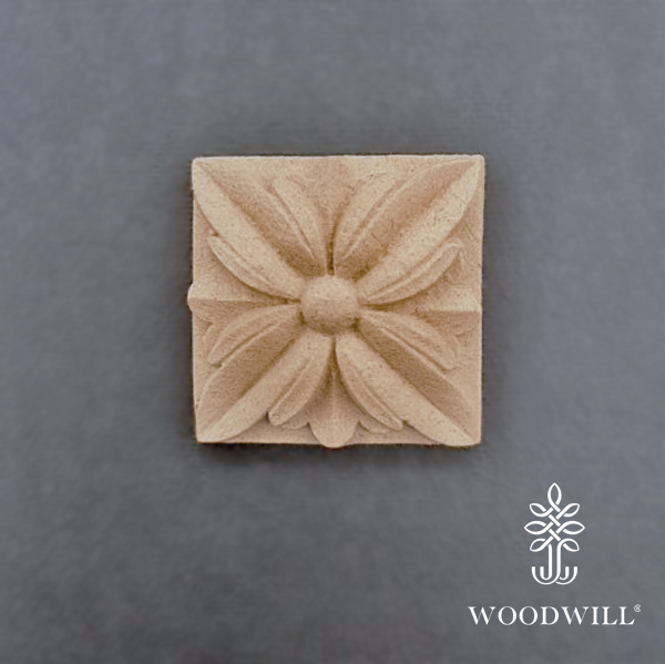 [801621] Wood Carving Decorative Tile 4cm x 4 cm