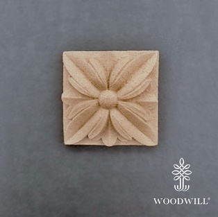 Wood Carving Decorative Tile 4cm x 4 cm