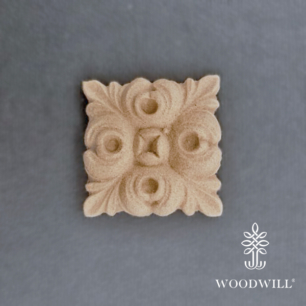 [801624] Wood Carved Decorative Tile 4cm. X 4cm