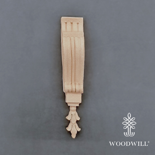 [801634] Wood Carved Decorative Column / Pillar 14.2 cm x 2 cm