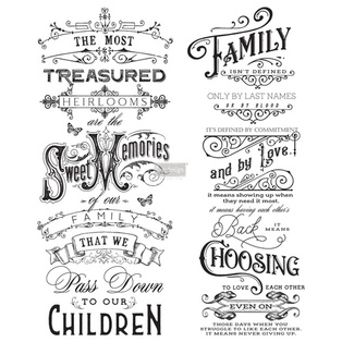 Redesign Décor Transfers® - Family Heirlooms - 2 sheets, design size 55,88 cm x 68,58 cm