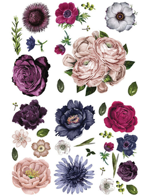 Redesign Décor Transfers® - Lush Floral II - 6 sheets, design size 111,76 cm x 76,20 cm