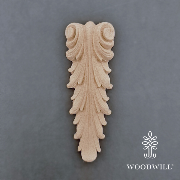 [801672] Wood Carved Decorative Column / Pillar 11cm. X 3.7cm