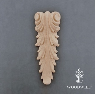 Wood Carved Decorative Column / Pillar 11cm. X 3.7cm