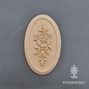 Wood Carving Decorative "Oval" 14cm. Χ 9cm