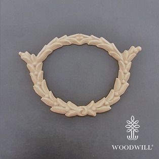Wood Carved Decorative Wreath 9.5cm. X 14.5cm