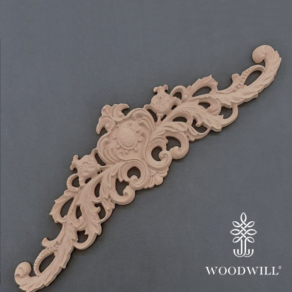 [802104] Wood Carving Decorative Center 28.5cm X 8cm