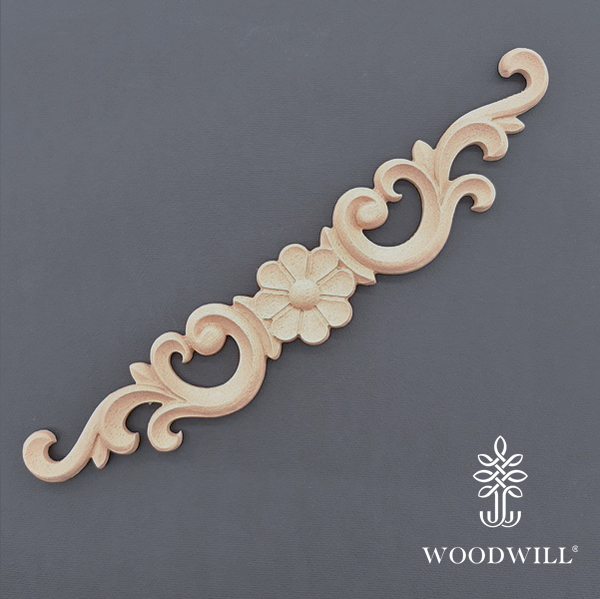 [802153] Wood Carving Decorative Center 24cm x3.5cm