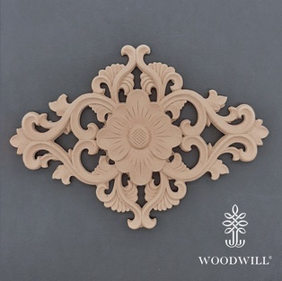 Wood Carving Decorative Center 20.5cm x 14cm