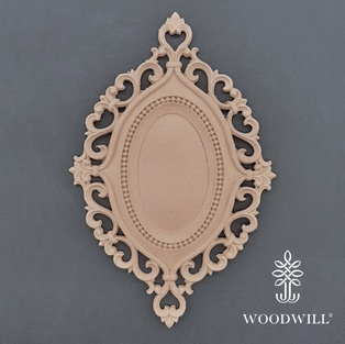 Wood Carving Decorative Oval 20cm x 13.5cm