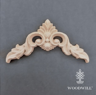 Wood Carving Decorative Corner 10.5 cm x 6 cm