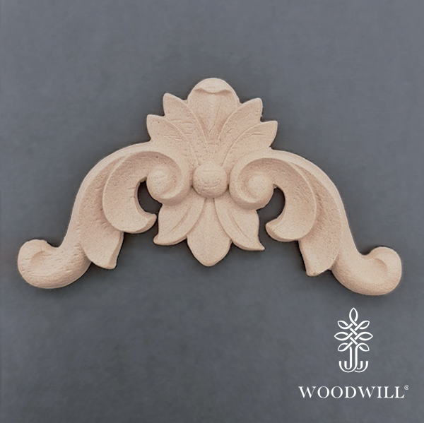 [802180] Wood Carving Decorative Corner 11.5 cm x 6 cm