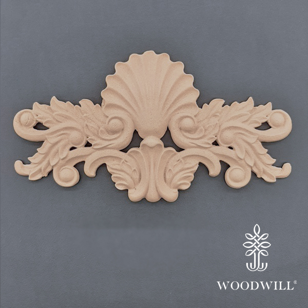 [802183] Wood Carving Decorative Center 20.5cm X 12cm