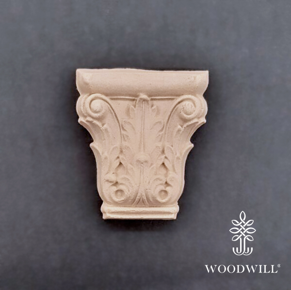 [802435] Wood Carved Decorative Column / Pillar 6.5cm x 7.5cm