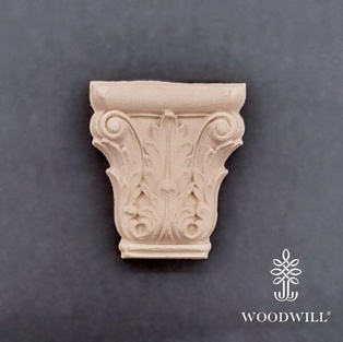 Wood Carved Decorative Column / Pillar 6.5cm x 7.5cm