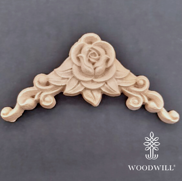 [802439] Wood Carving Decorative Corner 10.5cm x 5cm