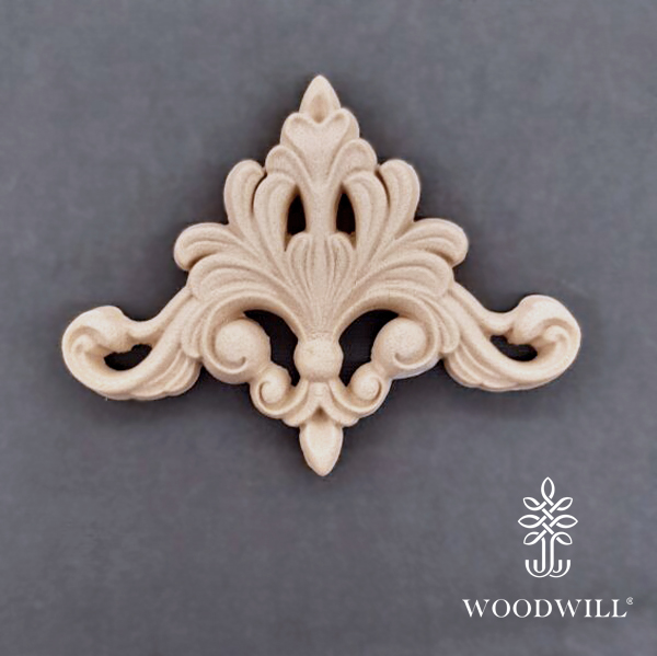 [802443] Wood Carving Decorative Center 10cm x 7.5cm