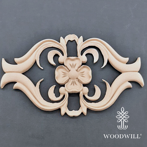 [802537] Wood Carving Decorative Center 22cm x 13.5cm