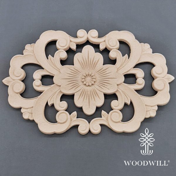 [802540] Wood Carving Decorative Center 28.8cm x 18.4cm