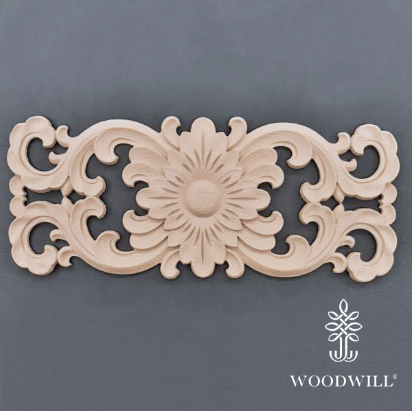 [802541] Wood carving Decorative Center 27cm x 11,3cm