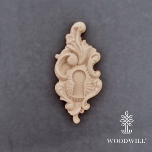 Wood Carving Decorative Lock 3cm x 6cm