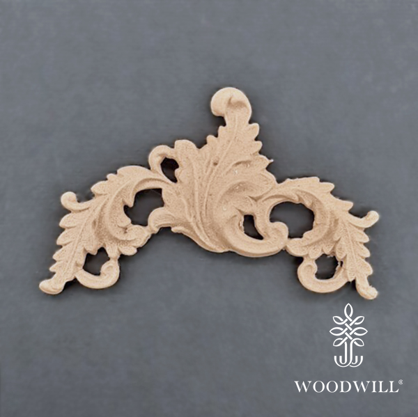 [802722] Wood Carving Decorative Center 8cm x 4.5cm