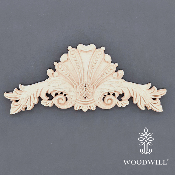 [802821] Wood Carving Decorative Center 16.5cmX5cm