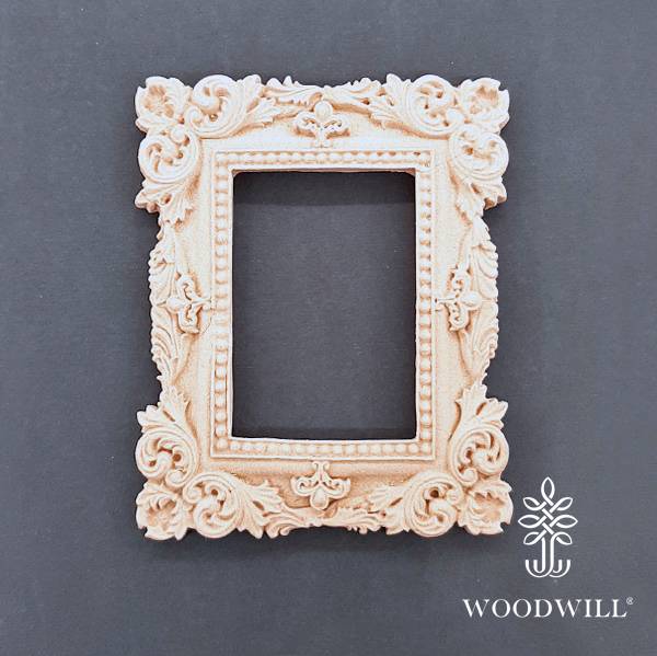 [802898] Wood Carving Decorative Frame 11cm x 9cm