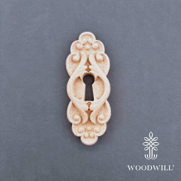 [802951] Wood Carved Decorative Key Hole 2.5 cm x 7 cm