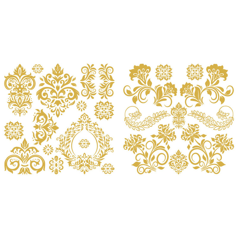 [672975863258] Hokus Pokus - Rococo - Gold - 2 Pieces