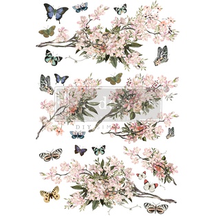 Decor Transfers® - BLOSSOM BOTANICA – TOTAL SHEET SIZE 24INX35IN, CUT INTO 3 SHEETS