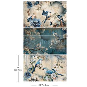 [655350670924] Decoupage Decor Tissue Paper Pack - Sapphire Wings