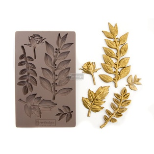 Redesign Décor Moulds® - Leafy Blossoms - 1 pc, 12,7 cm x 20,32 cm, 8 mm thickness
