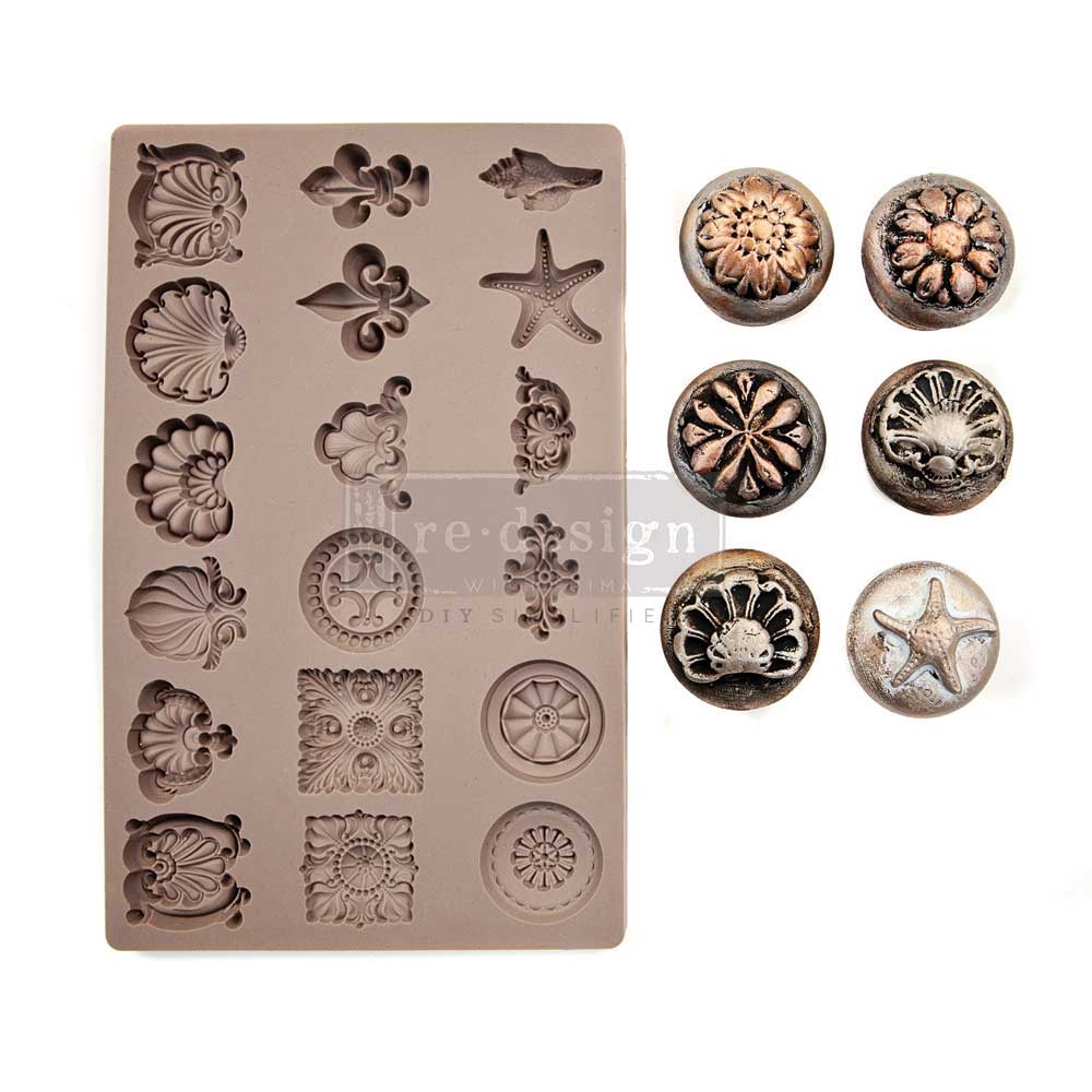 [655350638849] Redesign Décor Moulds - Seashore Treasures - 1 pc, 12,7 cm x 20,32 cm, 8 mm thickness