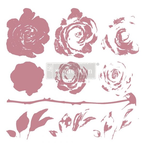 [655350649418] Redesign Decor Clear-Cling Stamps - Mystic Rose