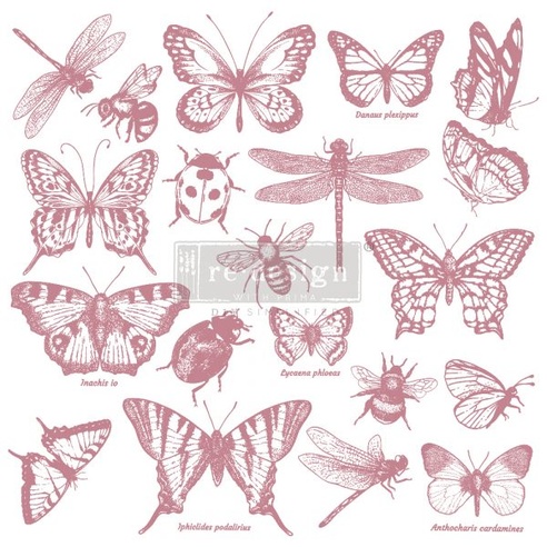 [655350650087] Redesign Decor Clear-Cling Stamps - Monarch Collection