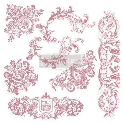[655350650100] Redesign Decor Clear-Cling Stamps - Chateau De Maisons