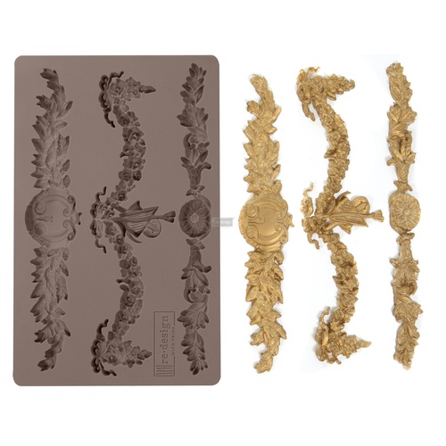 [655350636326] Redesign Décor Moulds® - Glorious Garland - 1 pc, 12,7 cm x 20,32 cm, 8 mm thickness