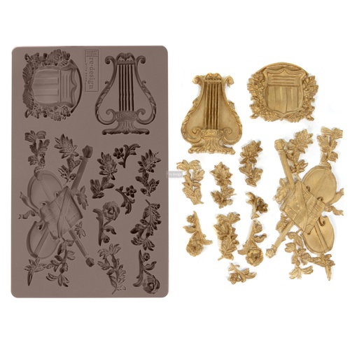 [655350636449] Redesign Décor Moulds® - Musical Journey - 1 pc, 12,7 cm x 20,32 cm, 8 mm thickness