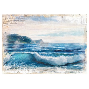 Redesign Decor Transfers® - Blue Wave - 3 sheets, design size 24" X 34"