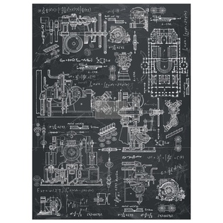 Redesign Décor Transfers® - Industrial Mechanics - size 55,88 cm x 76,20 cm
