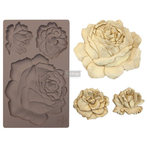[655350640989] Redesign Décor Moulds® - Etruscan Rose - 1 pc, 12,7 cm x 20,32 cm, 8 mm thickness