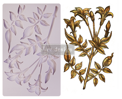 [655350650483] Redesign Décor Moulds® - Lily Flowers - 1 pc - 12,7 cm x 20,32 cm - 8 mm thickness